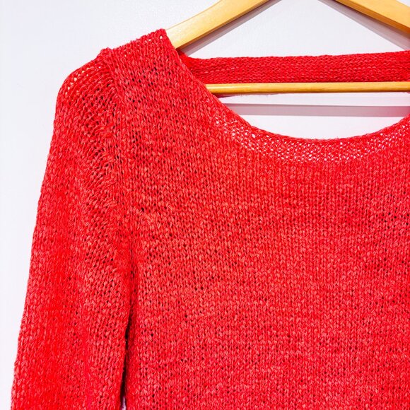 EXGIRLFRIEND Coral open-knit sweater | Lightweight long sleeve pullover | Small* - Picture 3 of 8